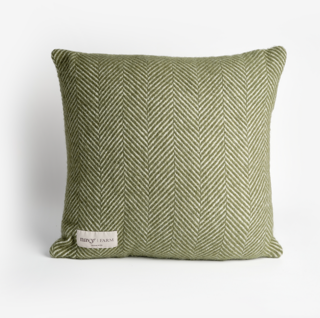 Wool Cushion - Olive Navy | Farm (Outlet)