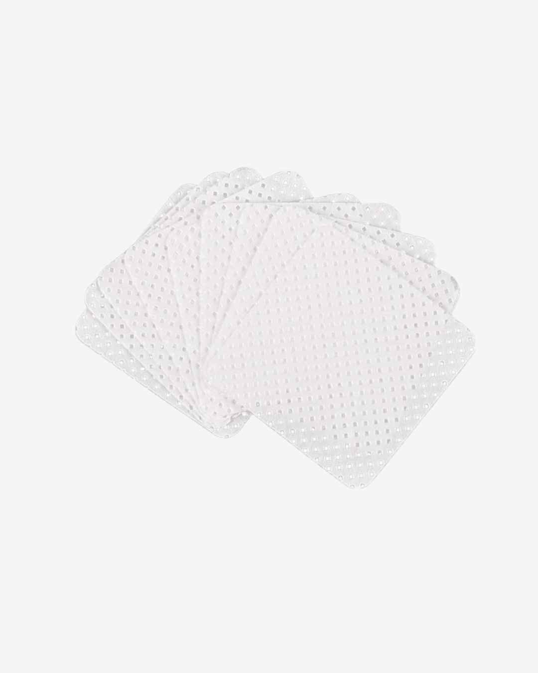 cotton pads, multiple on white background