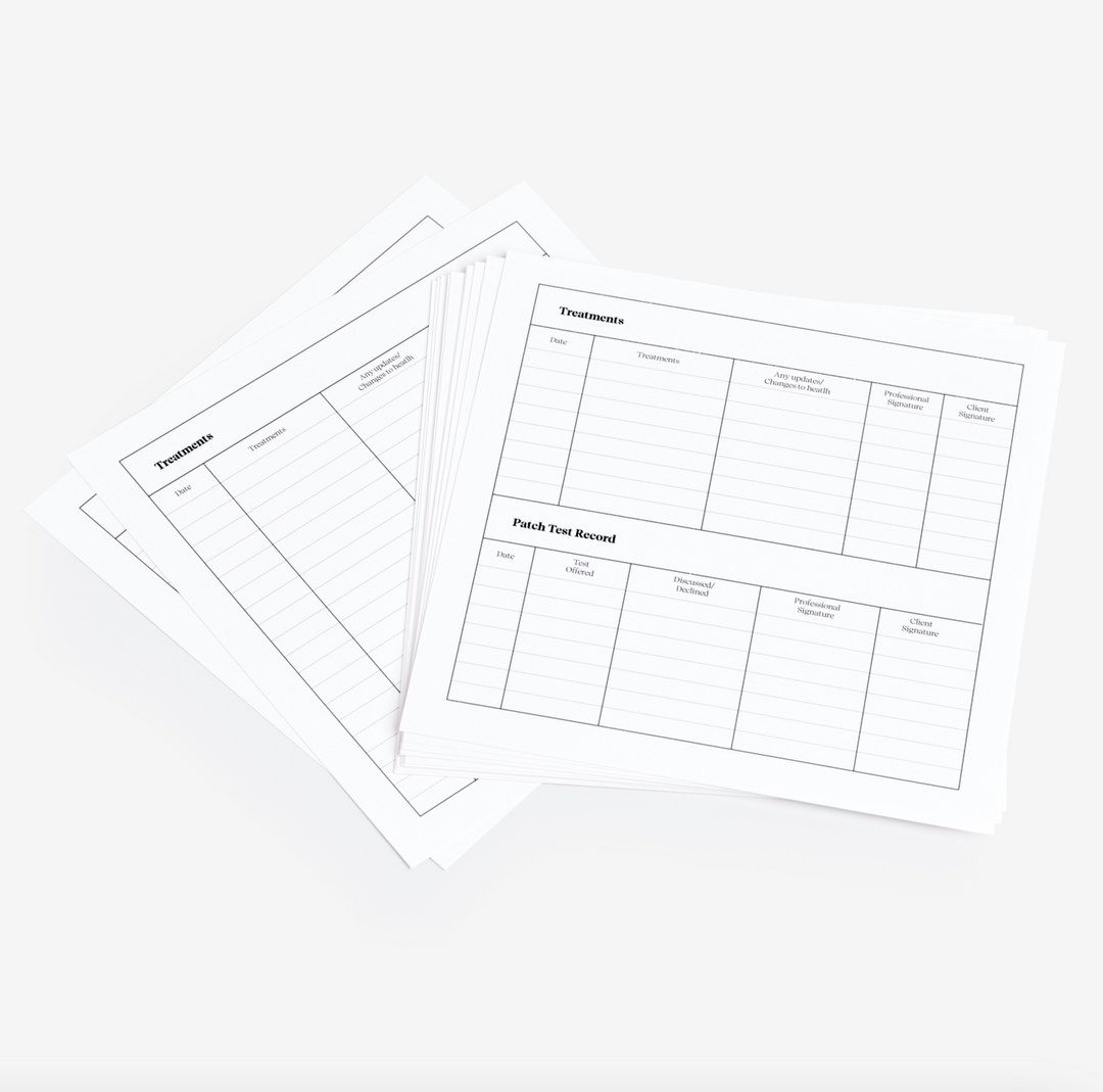 Consultation Card Inserts – Professional Client Record