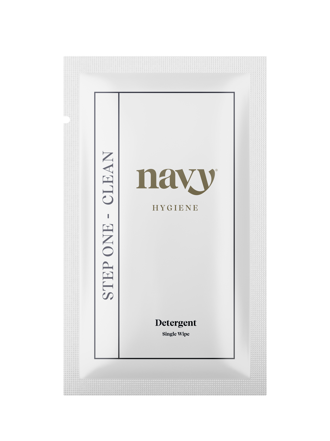 individual white sachet labelled Detergent