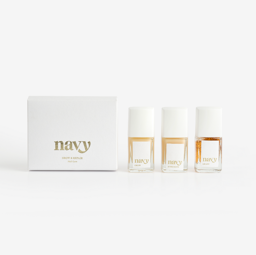 NAIL POLISH TRIO KIT GROW STRENGTH ERASE with white box