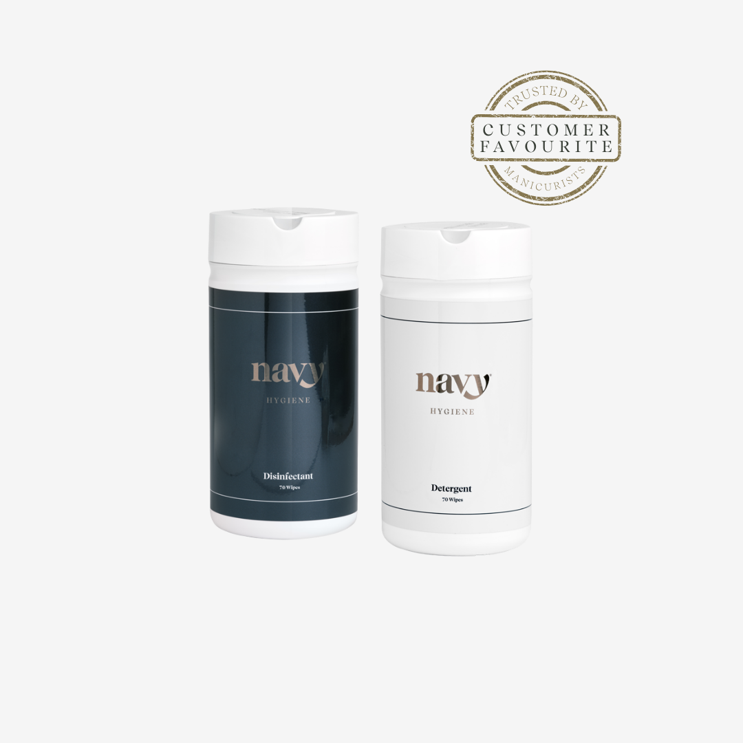 Two containers of 'navy hygiene' products on a white background with a 'Customer Favourite' badge.