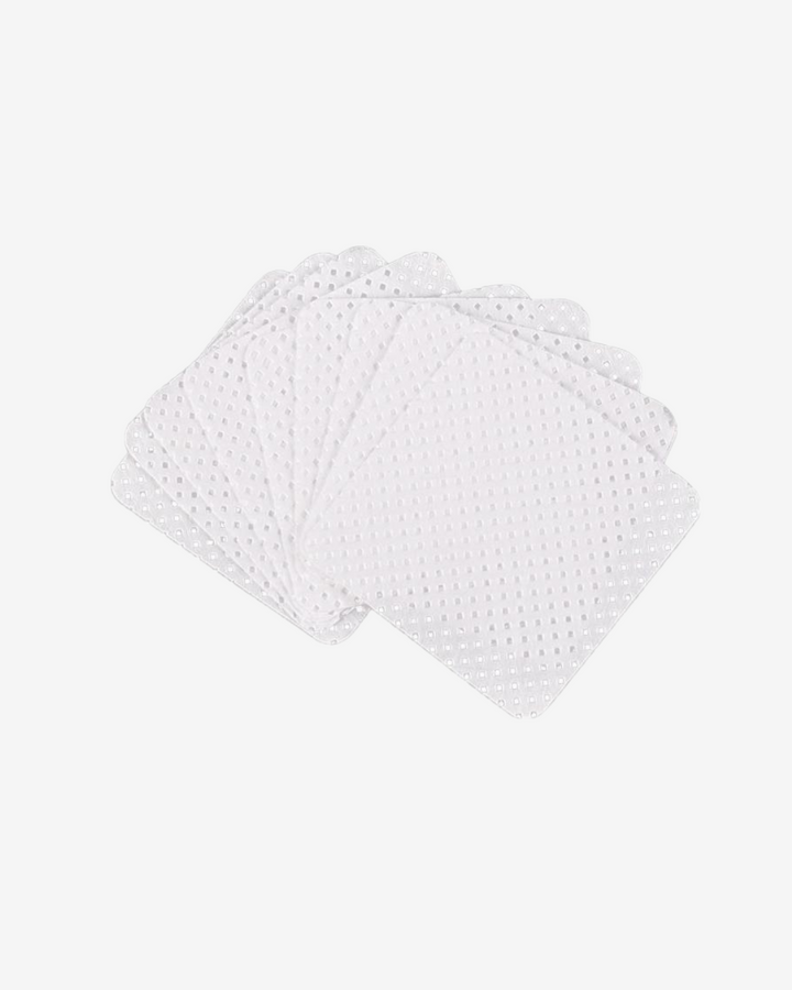 cotton pads, multiple on white background