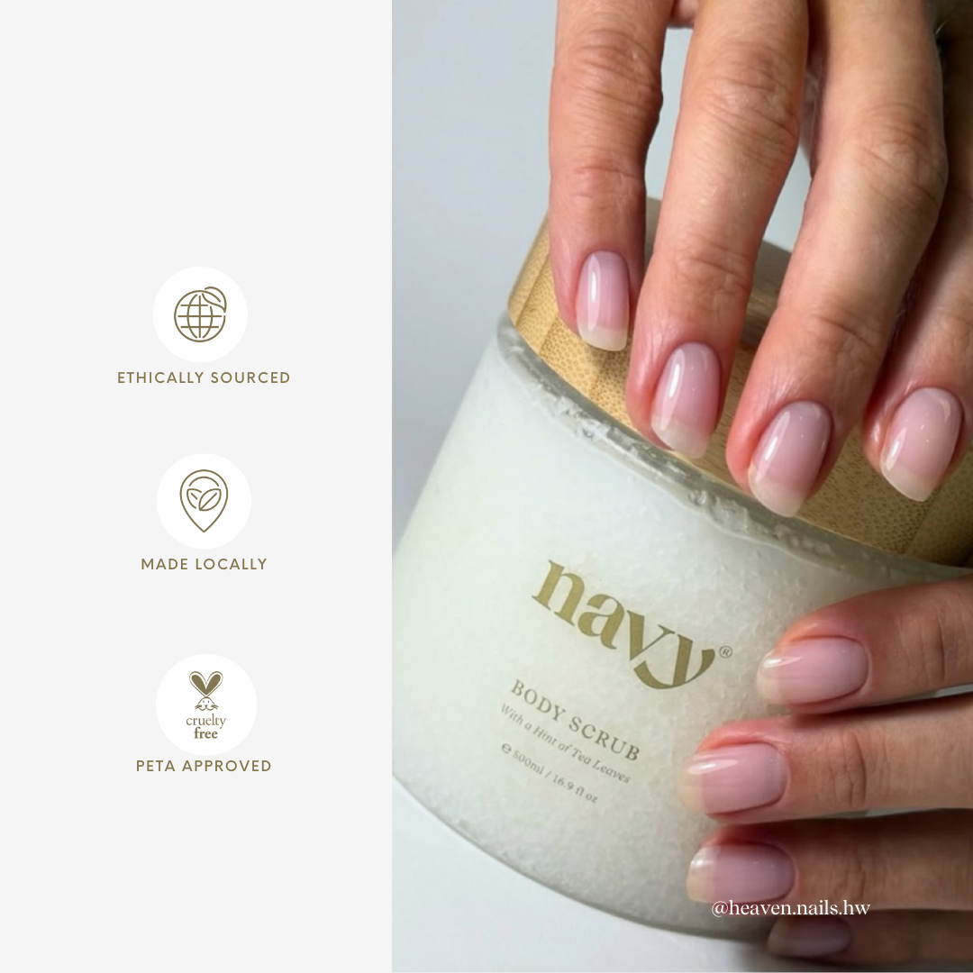 Navy Body Scrub - Ethically Sourced, Made Locally, PETA Approved. 