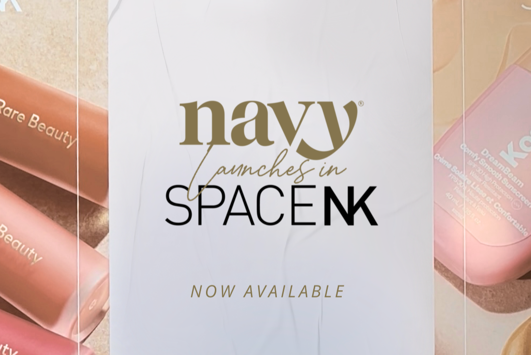 Promotional graphic for Space NK with lip products and text about a launch.