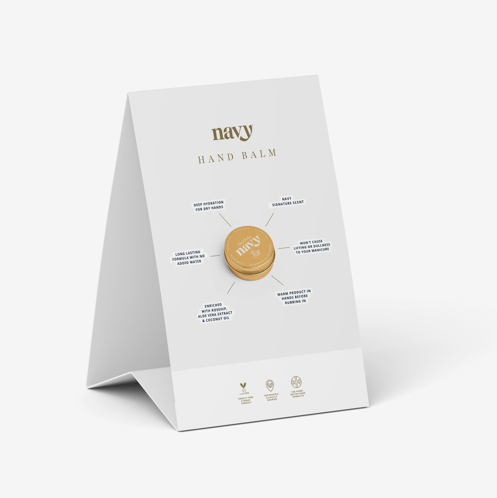 hand-balm-tent-card a5 salon retail