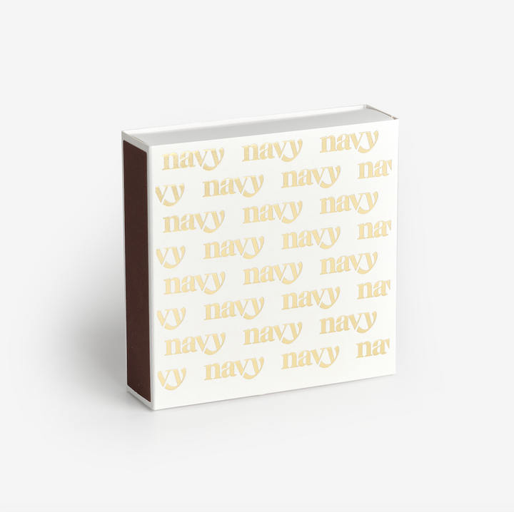 matches luxury white box gold text 