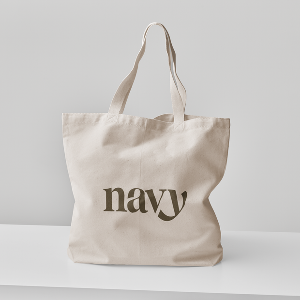 Navy Tote Bag