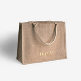 Navy Hessian Bag